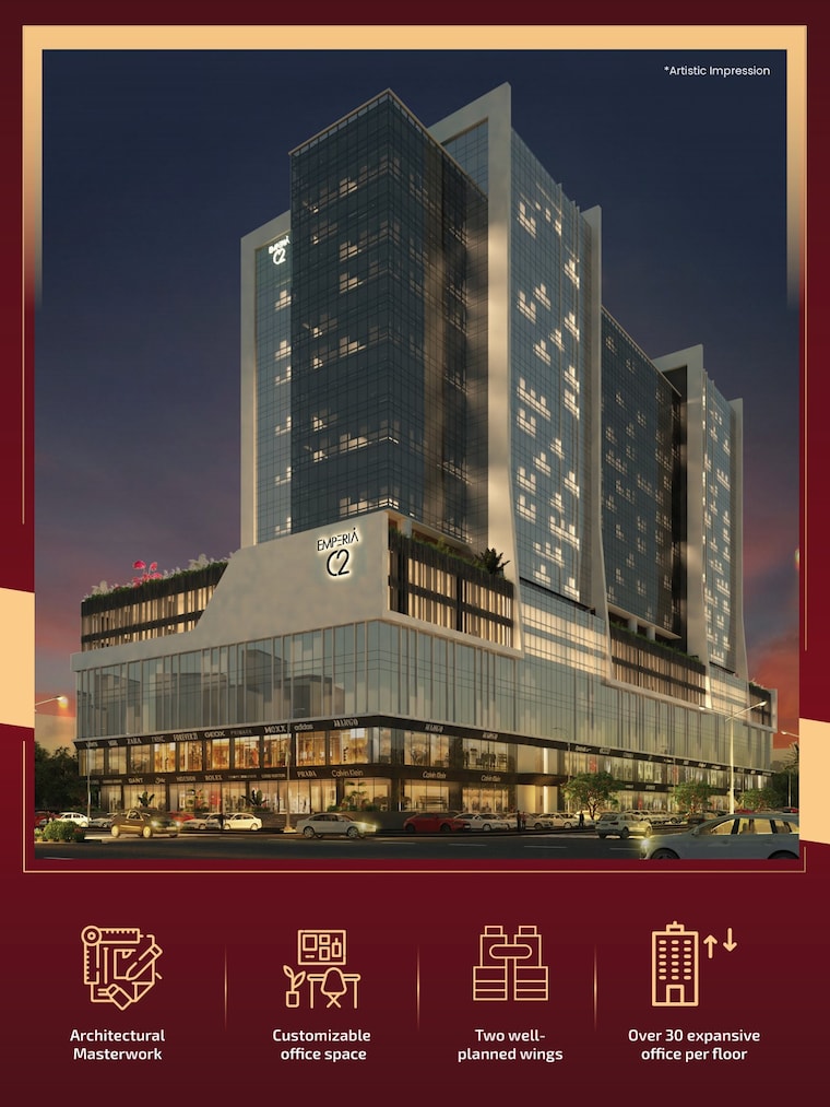 Exterior View, emperia-c2 Commercial Office Space 820 Sq.Ft. In Turbhe Navi Mumbai 9130289