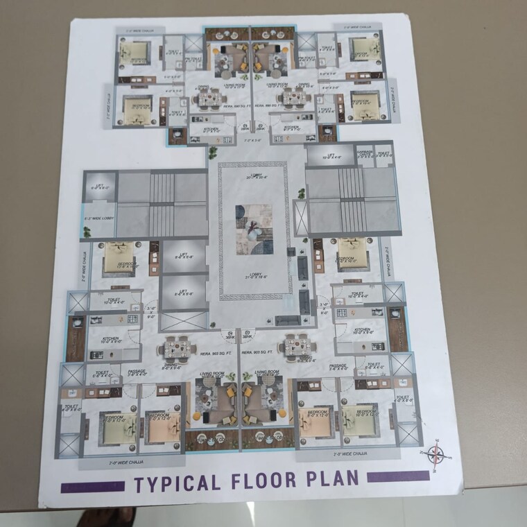 Floor Plan, earth-terrace 2 Bedroom 659 Sq.Ft. Apartment In Goregaon West Mumbai 9130426