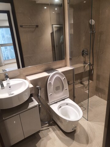 Bathroom in 1 BHK Apartment at Hiranandani Highland, Powai – for Rent