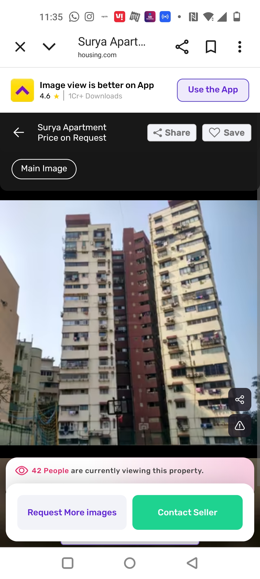 2 BHK + Servant Room Apartment For Rent in Surya Apartment Breach Candy