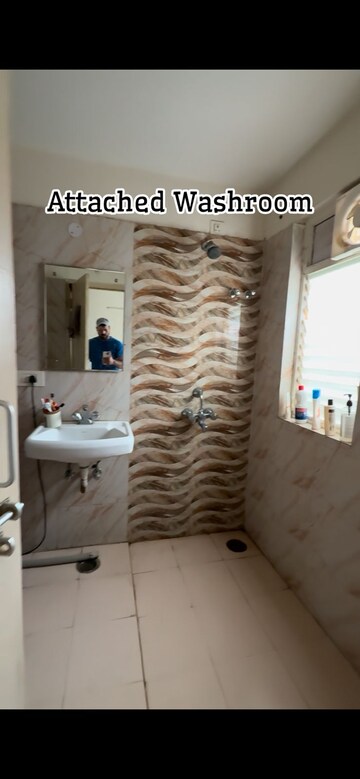 Bathroom in 3 BHK Apartment at UPAVP Bhagirathi Enclave, Raebareli Road – for Rent