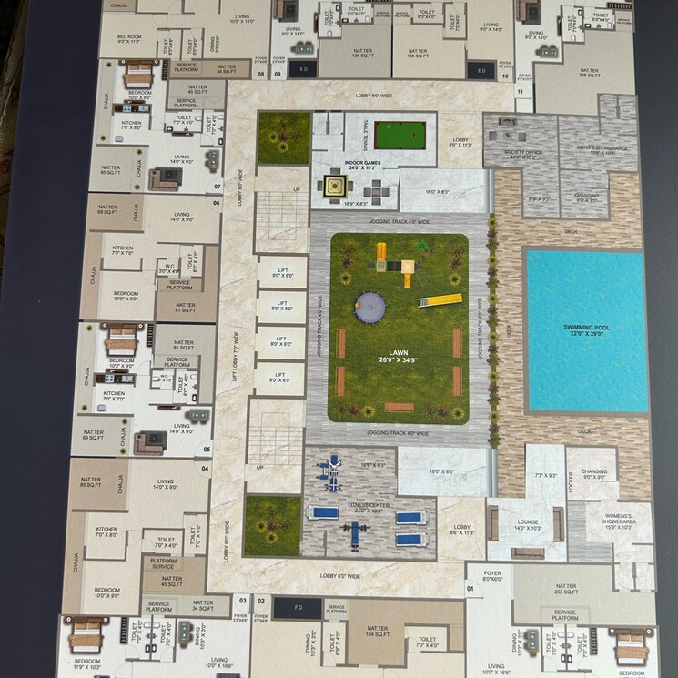 Floor Plan, shreeji-neelkanth 1 Bedroom 380 Sq.Ft. Apartment In Kundevahal Village Navi Mumbai 9132114