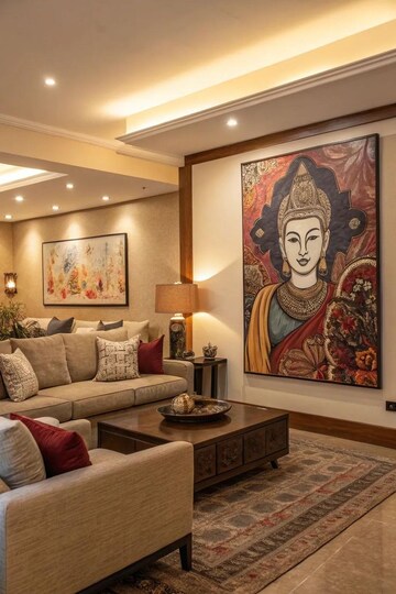 Living Room in 6+ BHK Independent House at RWA Residential Society Sector 46, Sector 46 – for Rent