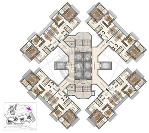 Floor Plan in 2 BHK Apartment at Sheth Auris Bliss, Malad West – for Sale