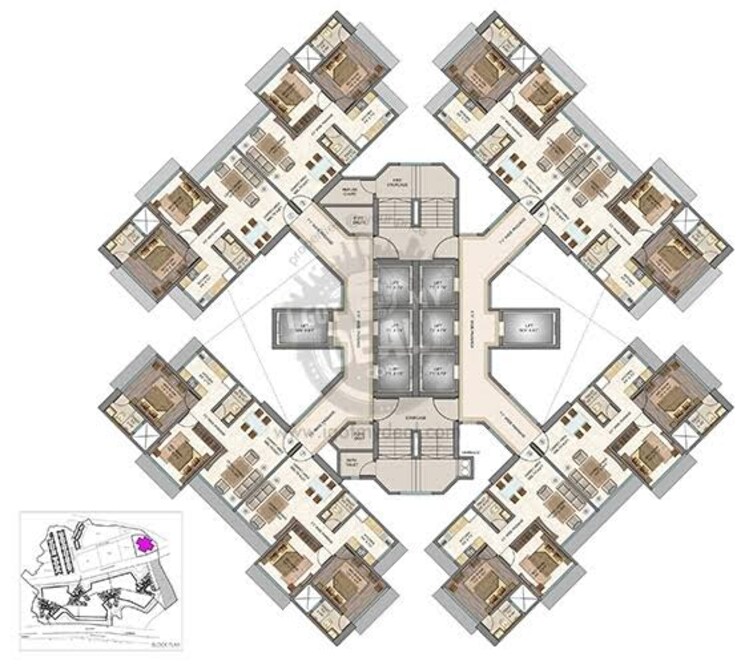 Floor Plan, sheth-auris-bliss 2 Bedroom 604 Sq.Ft. Apartment In Malad West Mumbai 9132387