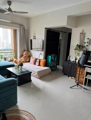 Living Room in 1 BHK Apartment at Gurukrupa Marina Enclave, Malad West – for Rent