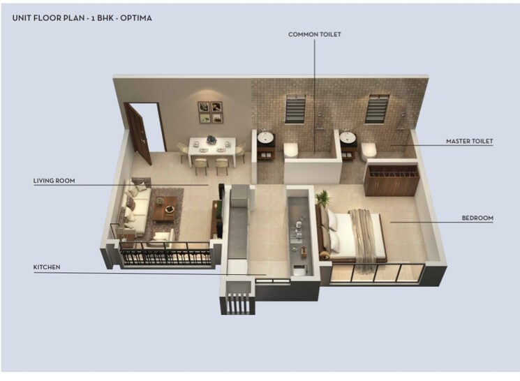 Floor Plan, royal-pristo 1 Bedroom 323 Sq.Ft. Apartment In Malad East Mumbai 9133552