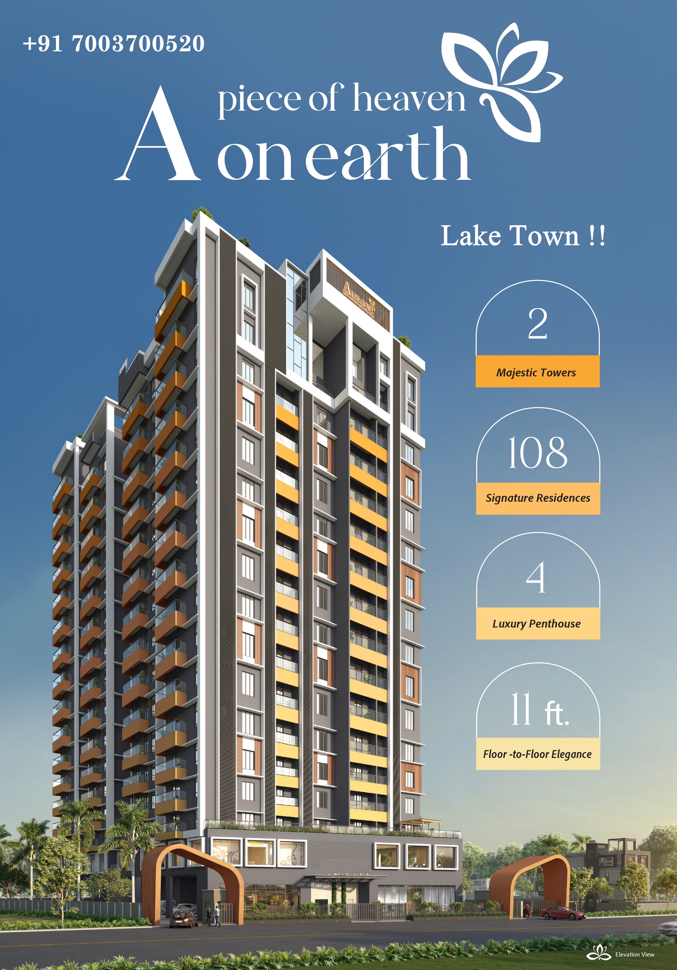 3 BHK + Pooja Room,Extra Room Apartment For Sale in Lake Town