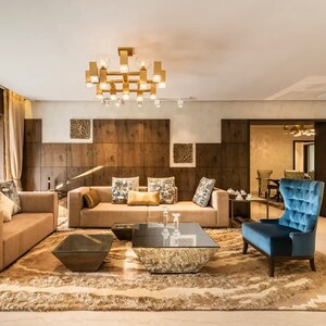 Living Room in 4 BHK Apartment at Bandra Kurla Complex – for Sale