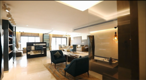 Living Room in 4 BHK Apartment at Bandra Kurla Complex – for Sale
