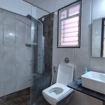 Bathroom in 2 BHK Apartment at Manav Perfect 10, Balewadi – for Rent