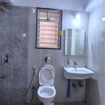 Bathroom in 2 BHK Apartment at Manav Perfect 10, Balewadi – for Rent