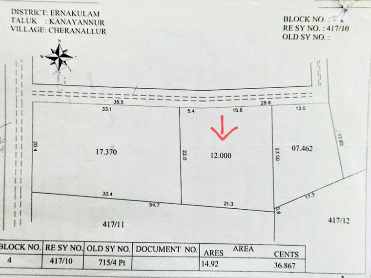 Map Location, south chittoor  5227 Sq.Ft. Plot In South Chittoor Kochi 9134242