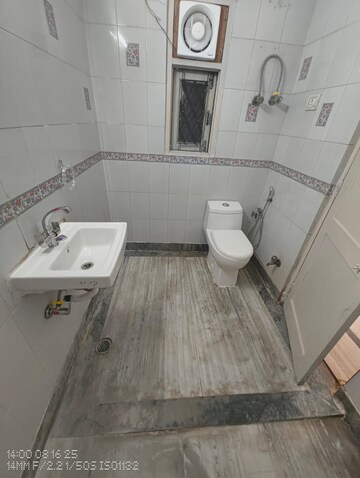 Bathroom in 2 BHK Builder Floor at Freedom Fighters Enclave – for Rent