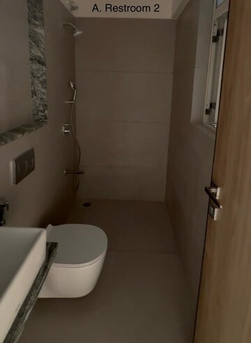 Bathroom in 3 BHK Apartment at Serenity Heights, Malad West – for Rent