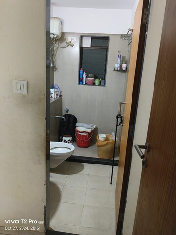 Bathroom in 3 BHK Apartment at Swastik Residency 1, Ghodbunder Road – for Rent