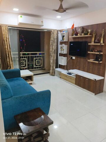 Living Room in 3 BHK Apartment at Swastik Residency 1, Ghodbunder Road – for Rent