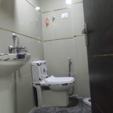 Bathroom in 3 BHK Builder Floor at Chattarpur – for Rent