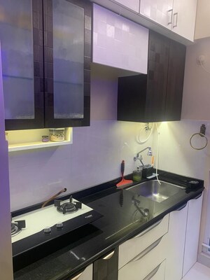 Kitchen in 1 BHK Apartment at Vijay Orovia, Ghodbunder Road – for Sale