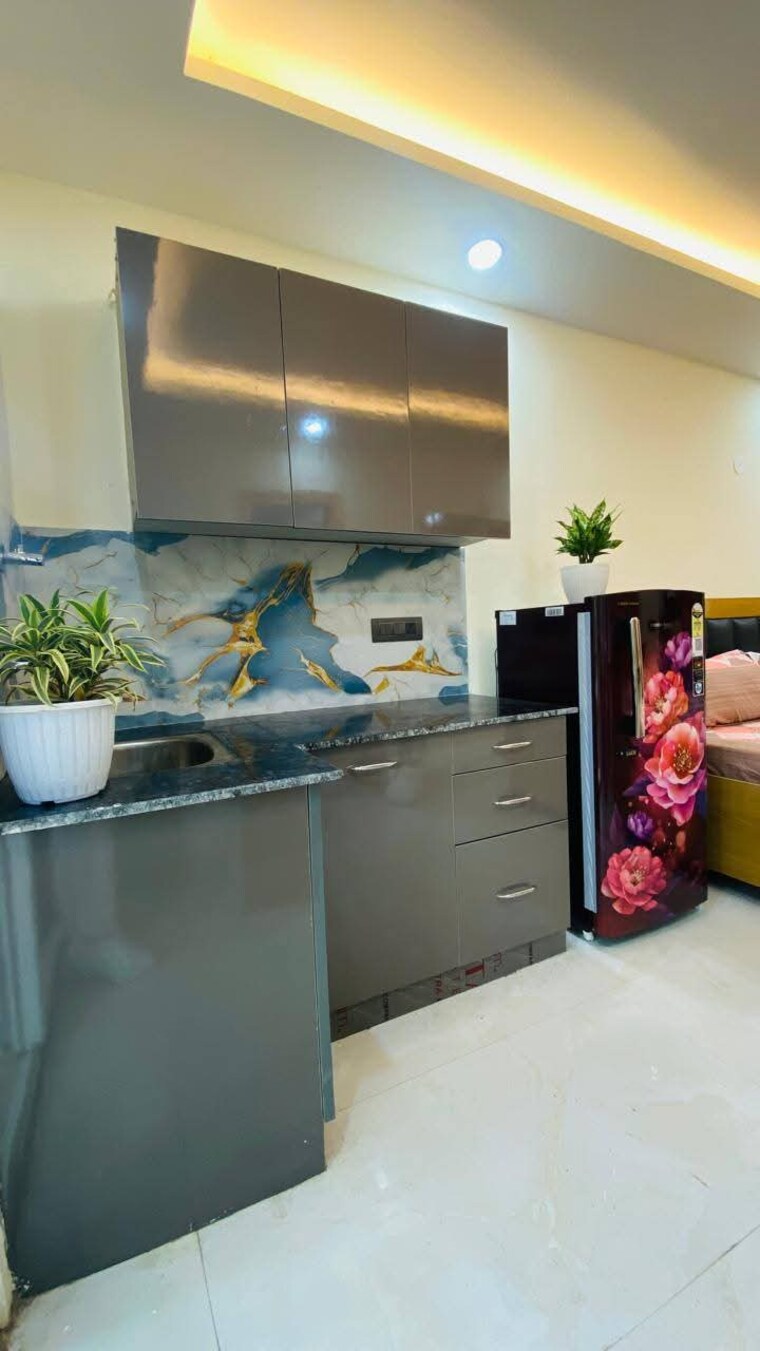 Kitchen, saket 1 RK 500 Sq.Ft. Builder Floor In Saket Delhi 9134816