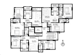 Floor Plan in 2 BHK Apartment at Naupada – for Sale