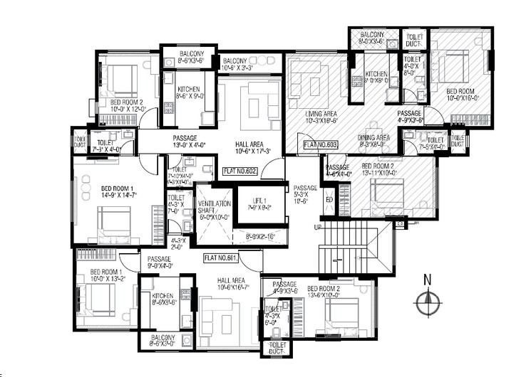 Floor Plan, naupada 2 Bedroom 780 Sq.Ft. Apartment In Naupada Thane 9134807