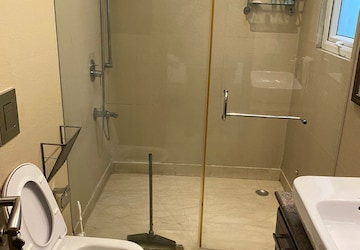 Bathroom in Studio Apartment at Panchsheel Park – for Rent