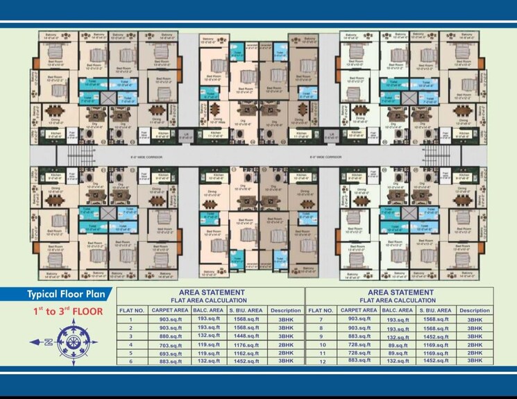 Master Plan, mustafapur 3 Bedroom 1568 Sq.Ft. Apartment In Mustafapur Patna 9134662