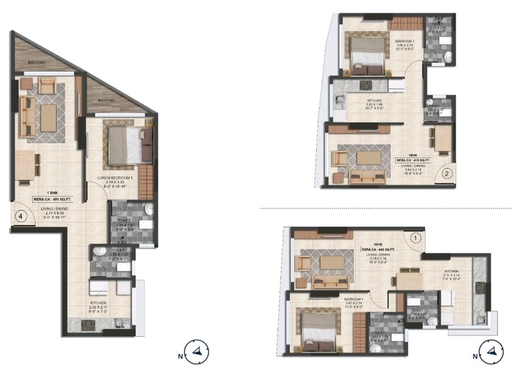 Floor Plan, sayba-arcadia 1 Bedroom 387 Sq.Ft. Apartment In Kurla Mumbai 9135133