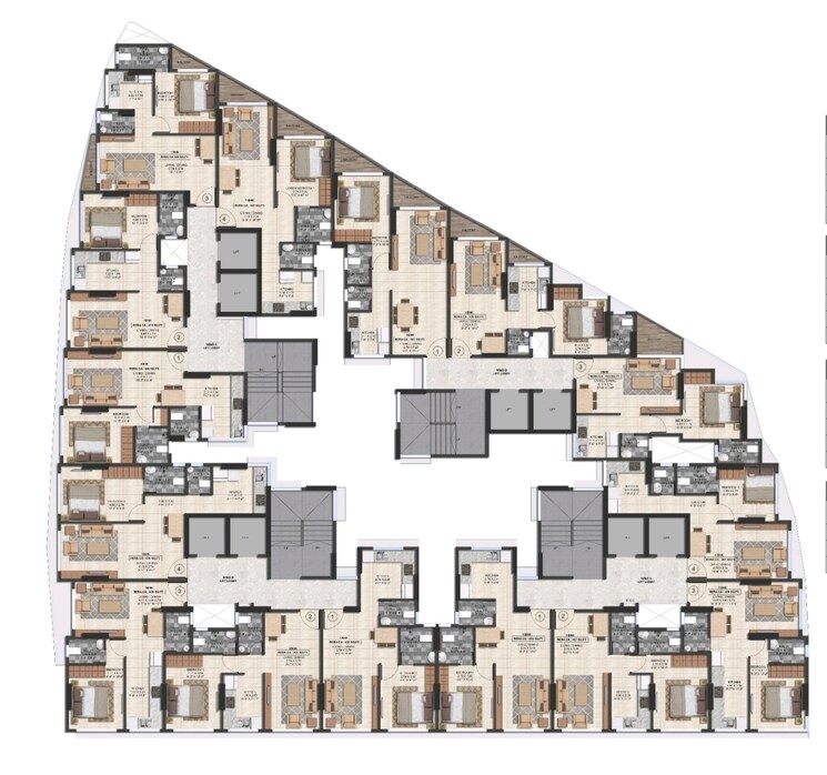 Master Plan, sayba-arcadia 1 Bedroom 387 Sq.Ft. Apartment In Kurla Mumbai 9135133