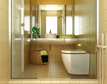Bathroom in 3 BHK Apartment at Jangid Galaxy, Ghodbunder Road – for Rent