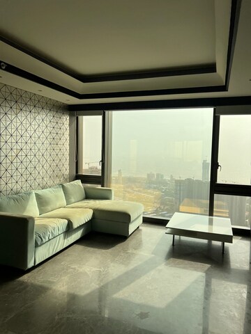 Living Room in 4 BHK Apartment at Lodha Trump Tower, Worli – for Rent