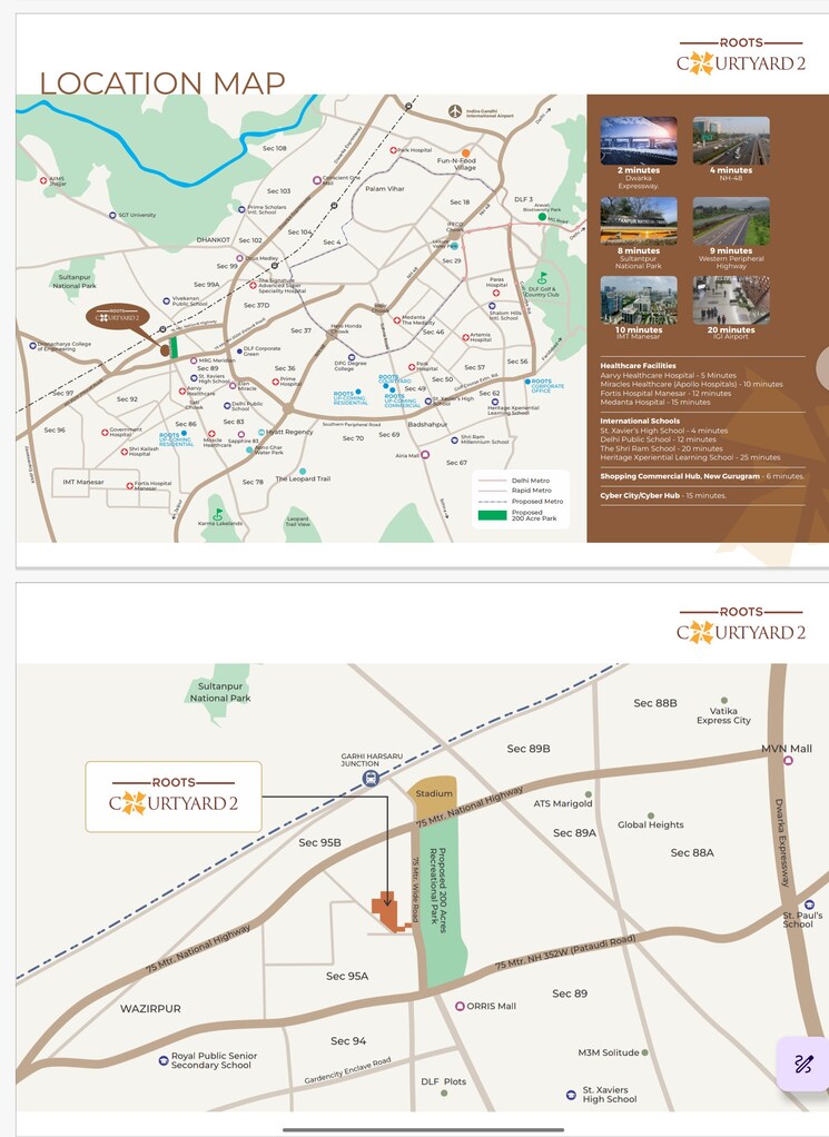 Map Location, gls-courtyard  135 Sq.Yd. Plot In Sector 95 Gurgaon 9135823