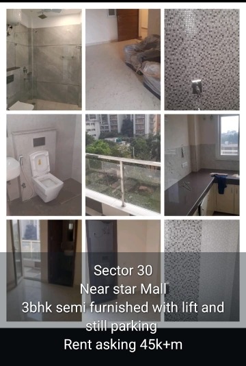 3 BHK + Extra Room Apartment For Rent in Smart World Orchard