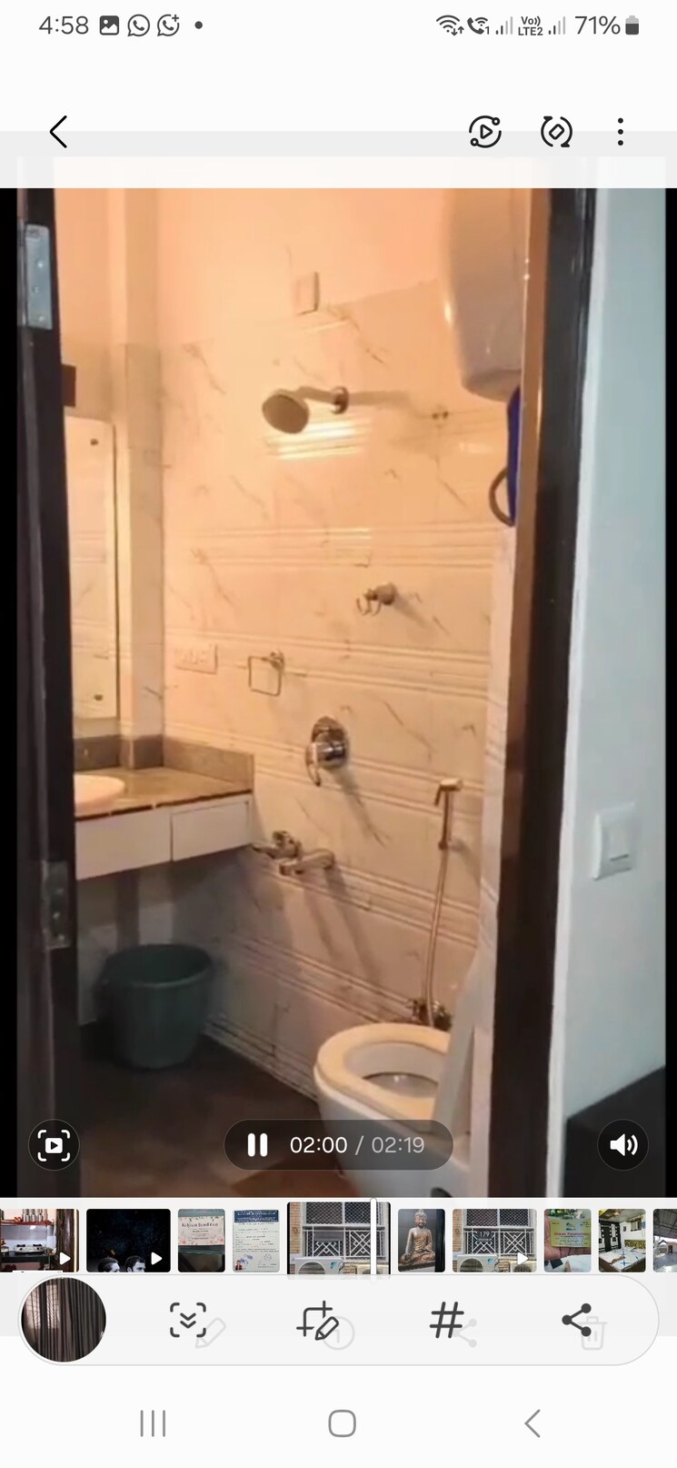 Bathroom, lajpat nagar ii 2 Bedroom 900 Sq.Ft. Builder Floor In Lajpat Nagar ii Delhi 9136574