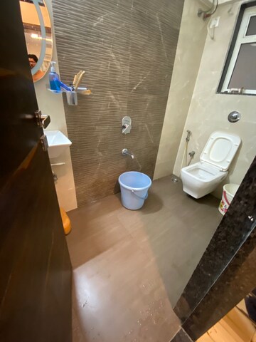 Bathroom in 2 BHK Apartment at Gurukrupa Marina Enclave, Malad West – for Rent