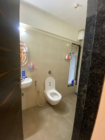 Bathroom in 2 BHK Apartment at Gurukrupa Marina Enclave, Malad West – for Rent