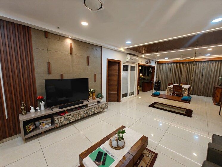 Living Room, marina-skies 3 Bedroom 2000 Sq.Ft. Apartment In Hi Tech City Hyderabad 9136920