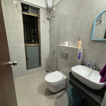 Bathroom in 2 BHK Apartment at Raymond Ten X Habitat, Swastik Garden – for Rent