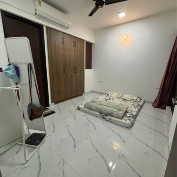 Bedroom in 2 BHK Apartment at Raymond Ten X Habitat, Swastik Garden – for Rent