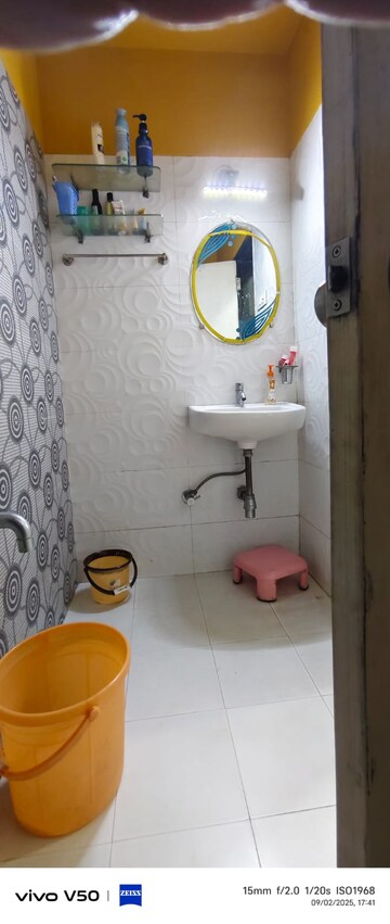 Bathroom in 1 BHK Apartment at Mhatre Royal CHS, Dahisar West – for Rent