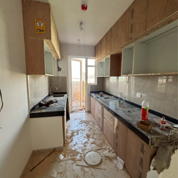 Kitchen in 3 BHK Apartment at Rishita Manhattan, Sarsawan – for Rent