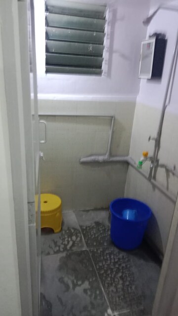 Bathroom in 1 RK Apartment at Nagari Niwara CHS, Goregaon East – for Rent