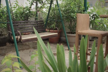 Balcony in 4 BHK Apartment at Boutique Residential Apartments A-7 1, Vasant Vihar – for Rent