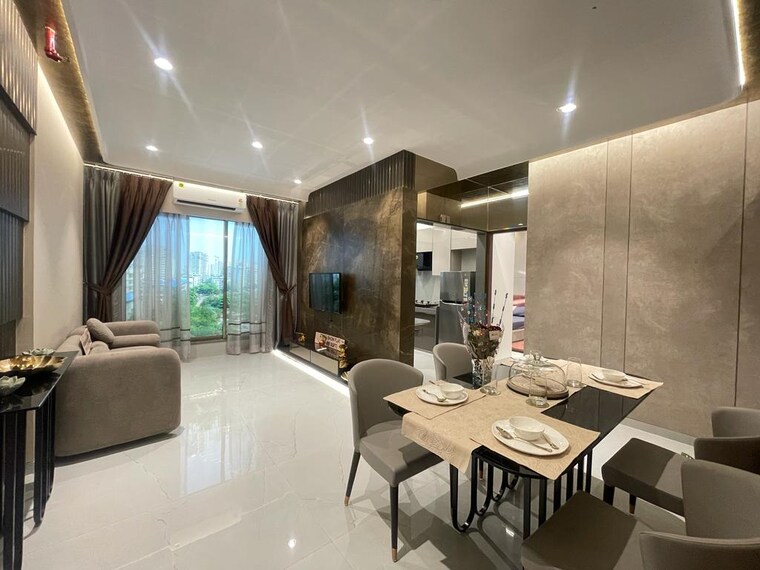 Living Room, techno-vision-vivanta-marvel 1 Bedroom 450 Sq.Ft. Apartment In Mira Road Thane 9139332