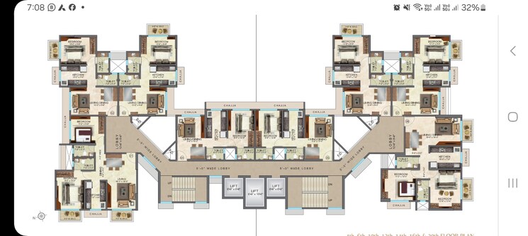 Floor Plan, techno-vision-vivanta-marvel 1 Bedroom 450 Sq.Ft. Apartment In Mira Road Thane 9139332