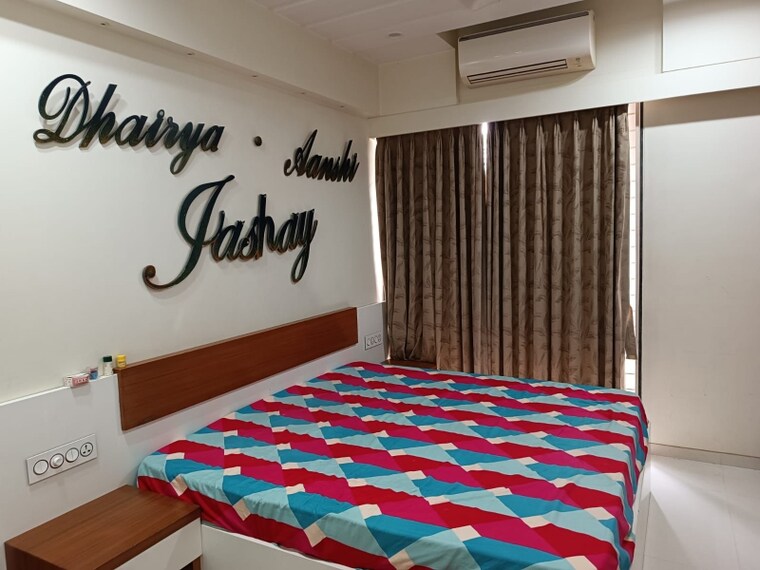 Bedroom, sangath-posh 3 Bedroom 1400 Sq.Ft. Apartment In Chandkheda Ahmedabad 9140520