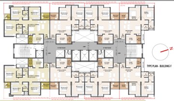 Floor Plan in 3 BHK Apartment at Rahul Downtown, Punawale – for Rent