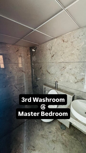 Bathroom in 3 BHK Apartment at Rahul Downtown, Punawale – for Rent