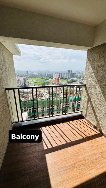 Balcony in 3 BHK Apartment at Rahul Downtown, Punawale – for Rent